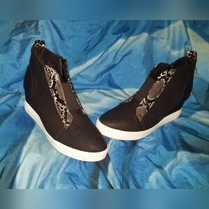 Women's Katliu Animal Print Platform Ankle Bootie Wedge Sneakers 42 (US 10)